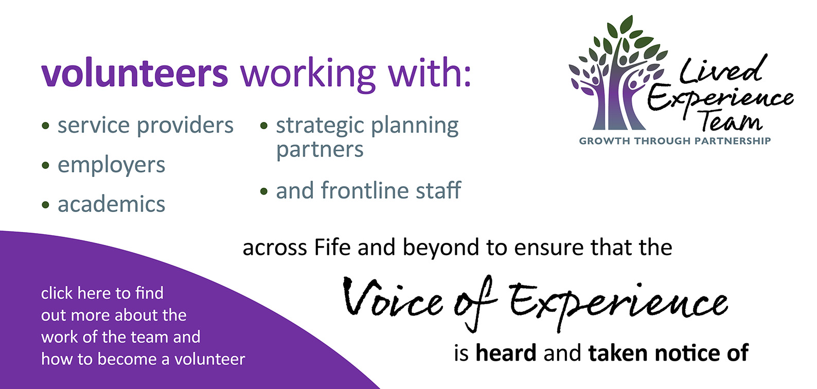 Fife Voluntary Action Supporting volunteers, voluntary organisations and social enterprises in Fife